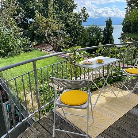 Idylle Am - Idyllisch Auf Der Insel Mit Balkon Und Seesicht Und Direkter Seelage Апартаменты Линдау