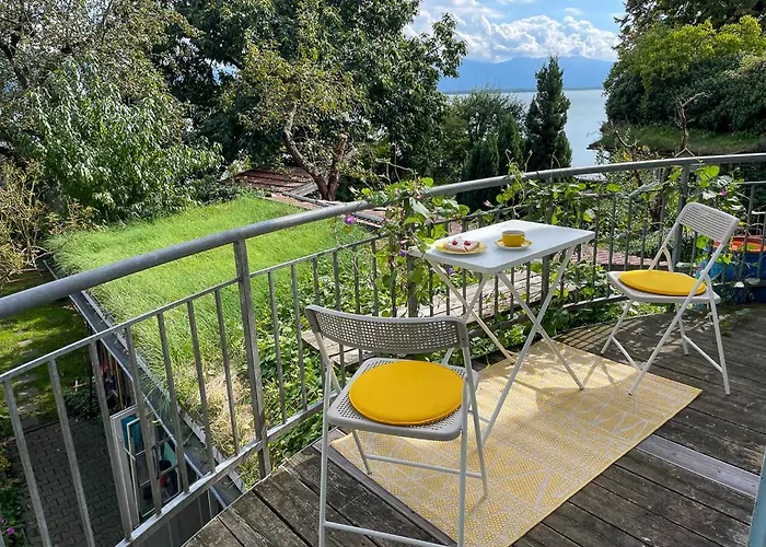 Idylle Am - Idyllisch Auf Der Insel Mit Balkon Und Seesicht Und Direkter Seelage Lejlighed Lindau (Bodensee)