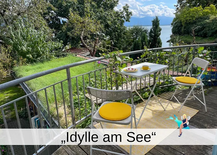 Idylle Am - Idyllisch Auf Der Insel Mit Balkon Und Seesicht Und Direkter Seelage Lejlighed *